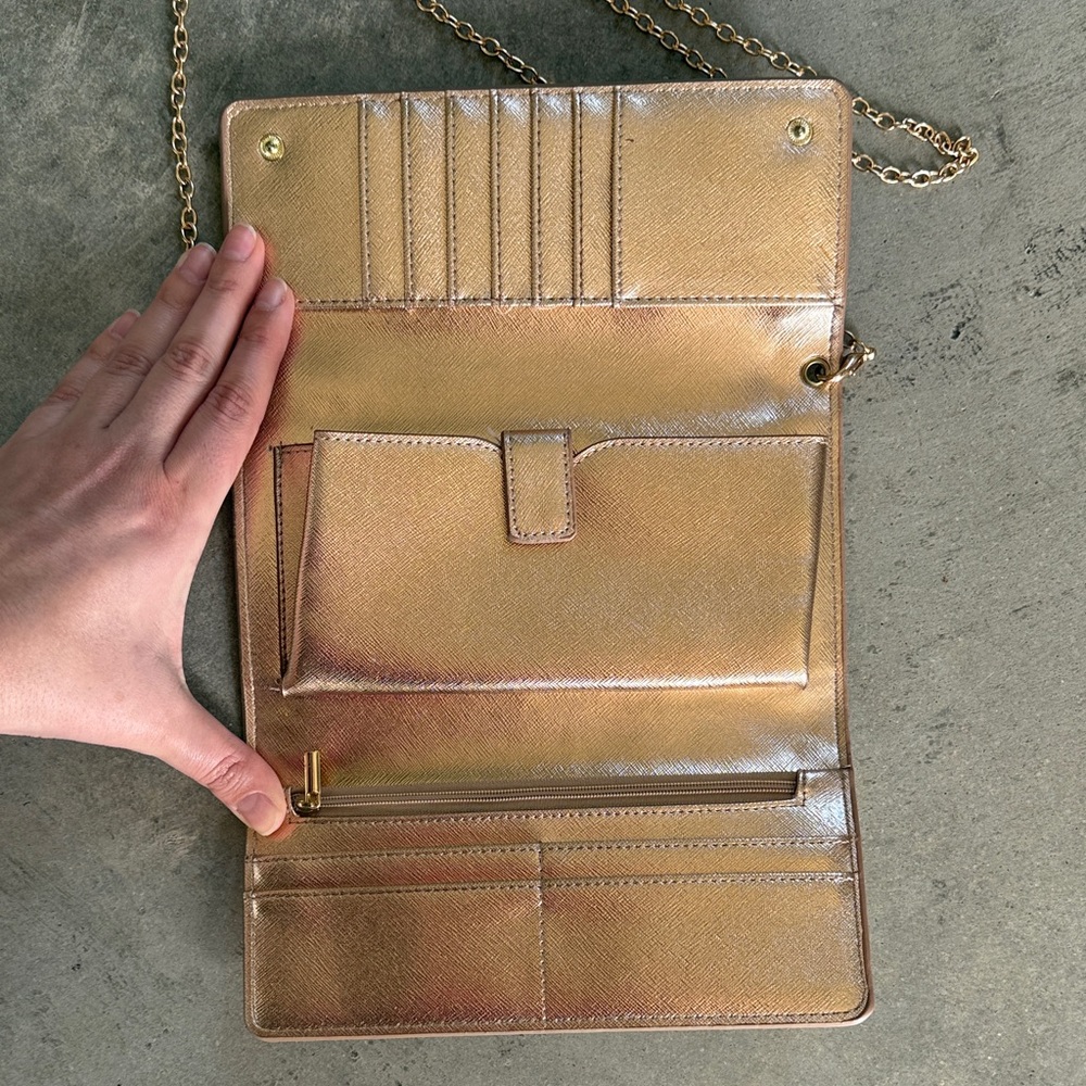 Elegant Rose Gold Clutch Bag
